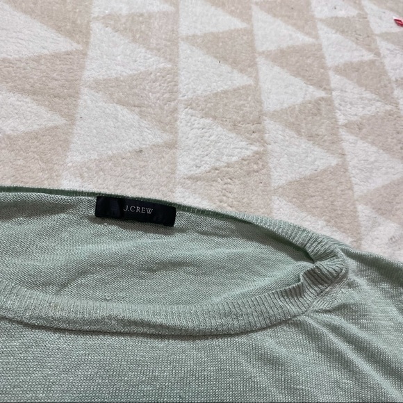 J crew relaxed fit linen crewneck sweater mint - Picture 3 of 7